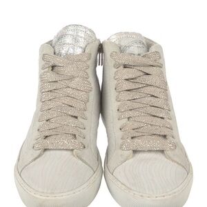 P448 Leather Glitter Accents Sneakers